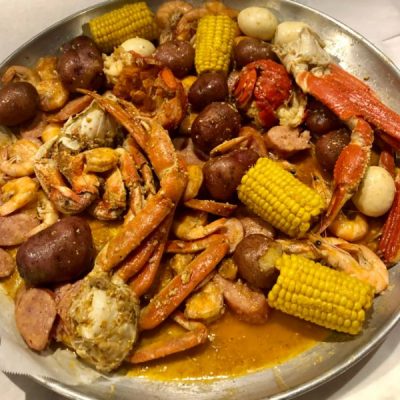 “The Fiery Crab” New Orleans ~ Seafood Boil AMAZING